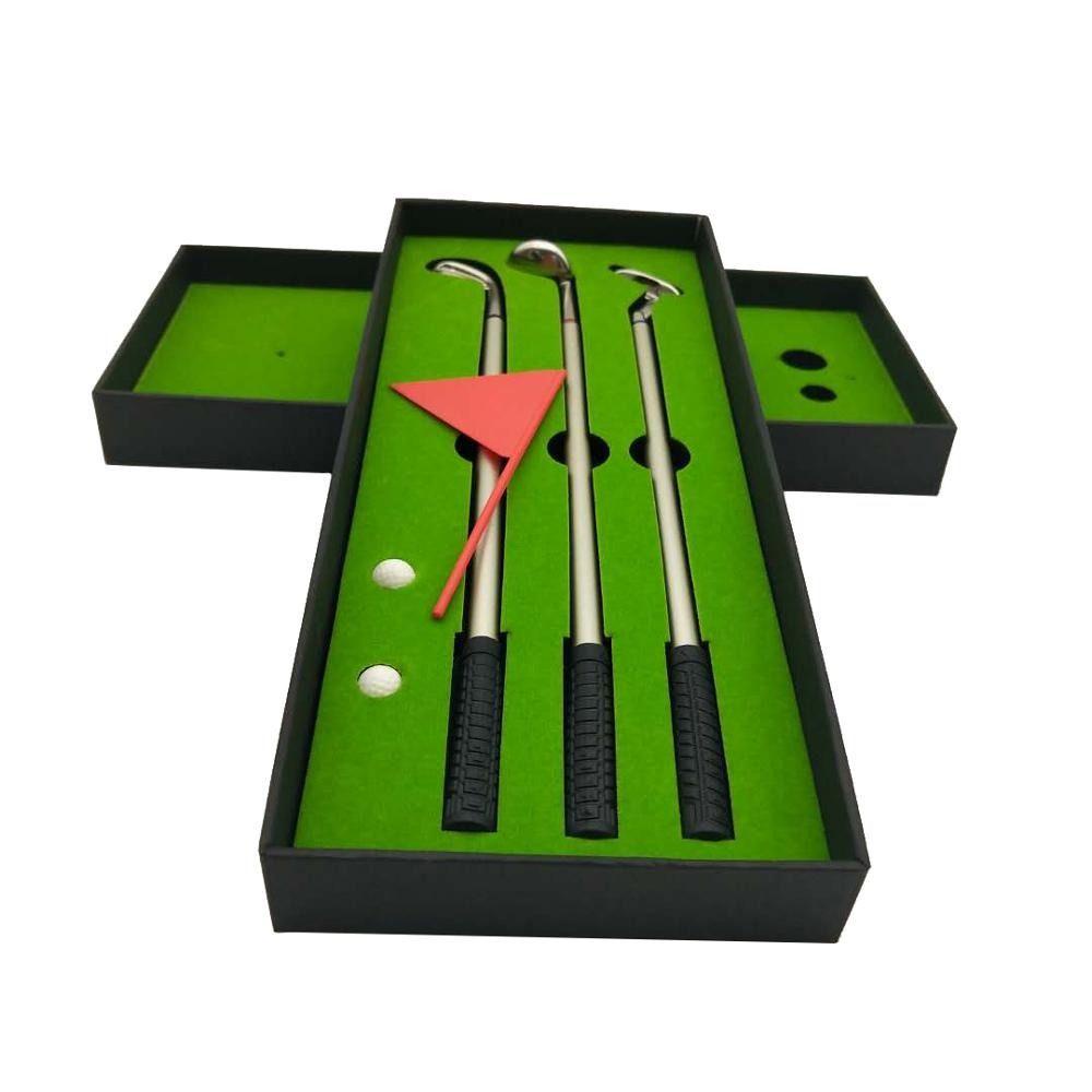 Set 3 Bút Mực Đen / Đỏ / Xanh Hình Gậy Đánh Golf