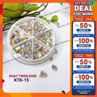 Đá Khối Khay Tròn Mix Hình Trang Trí Móng ANGELICA KTK 36 Viên THIÊN DI NAIL