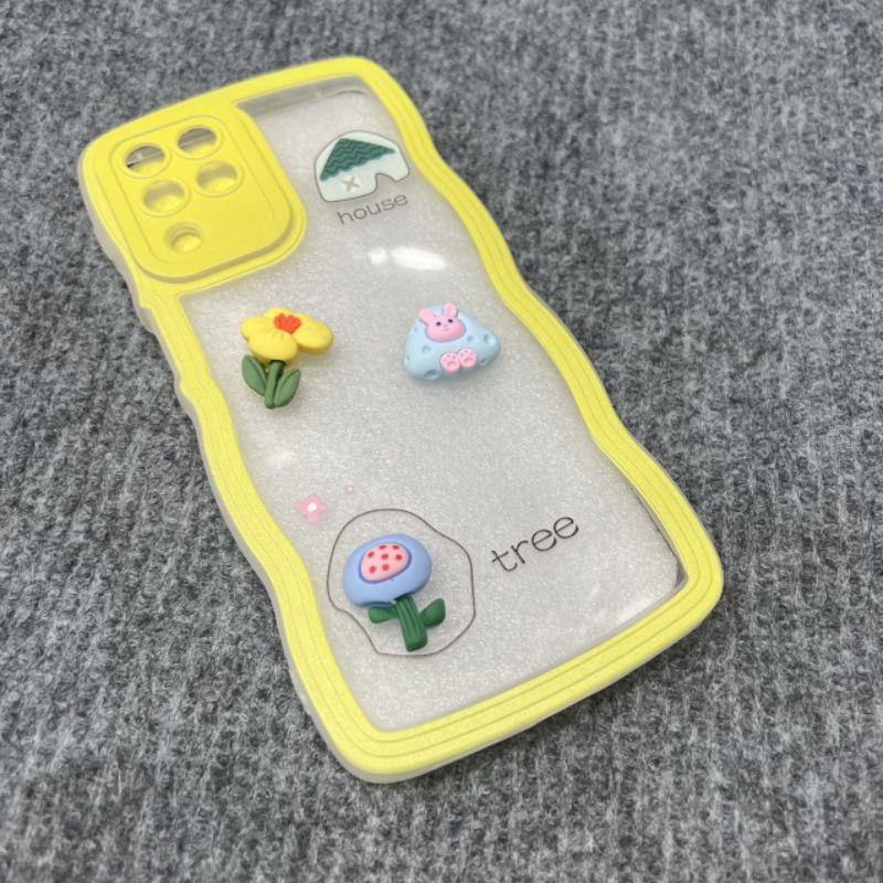 Ốp lưng Samsung M33 dẻo hình lượn sóng siêu dễ thương bảo vệ camera