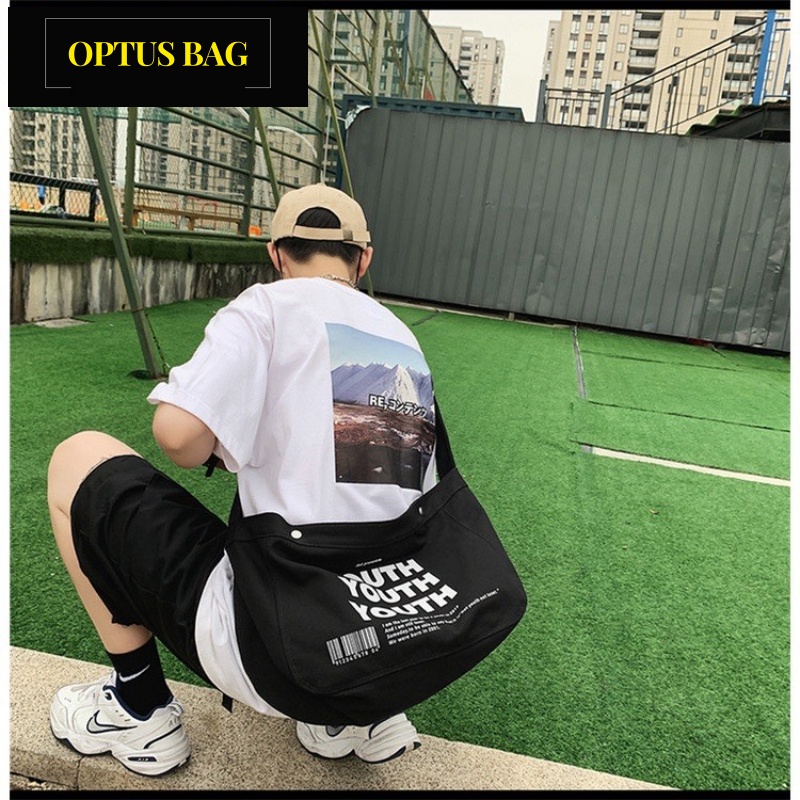 Túi đeo chéo nam nữ thời trang unisex vải canvas đi học đi chơi giá rẻ