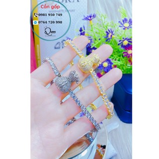 Lắc tay nữ đính đá mặt túi tiền mang lại sự tài lộc-hl1112020
