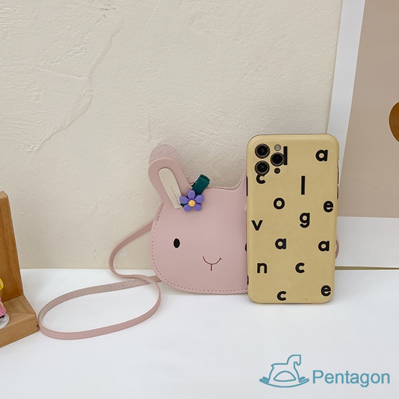 Túi Đeo Chéo Vai Hình Thỏ Hoạt Hình Đáng Yêu Dành Cho Bé Gái