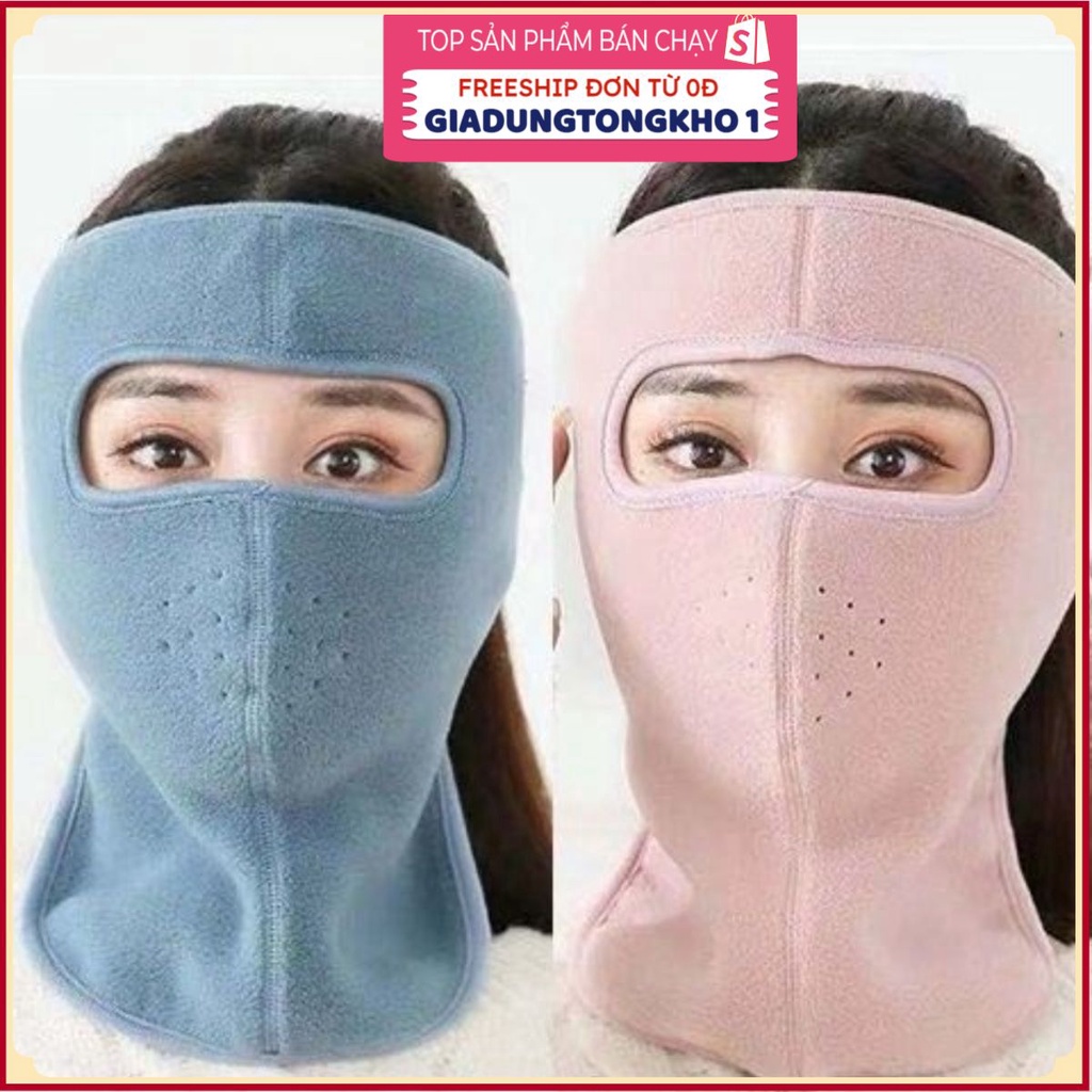 (Bán Buôn Sỉ) Khẩu trang ninja nỉ chống nắng chống rét che cổ T2