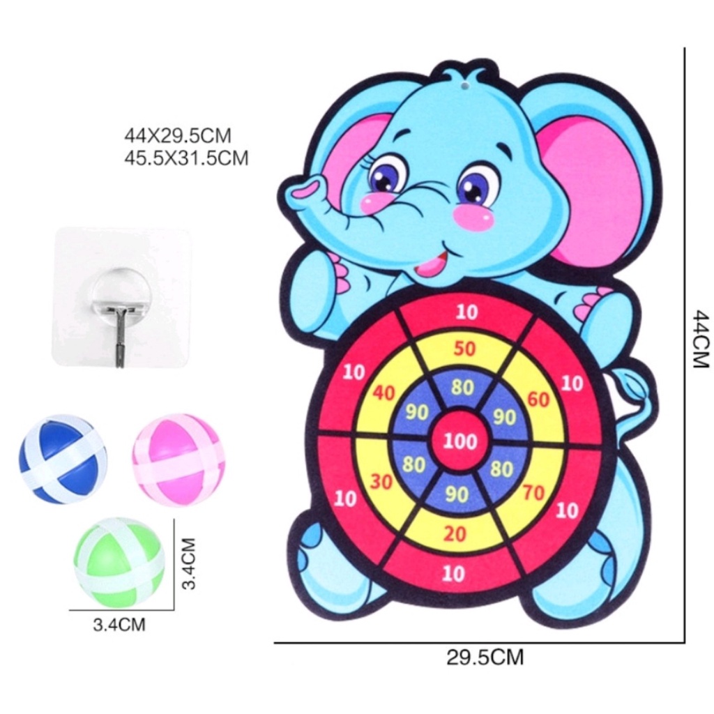 Bảng Phi Tiêu Ném Bóng Dính Rèn Luyện Tính Tập Trung Cho Bé Kèm 3 Bóng Và Móc Treo