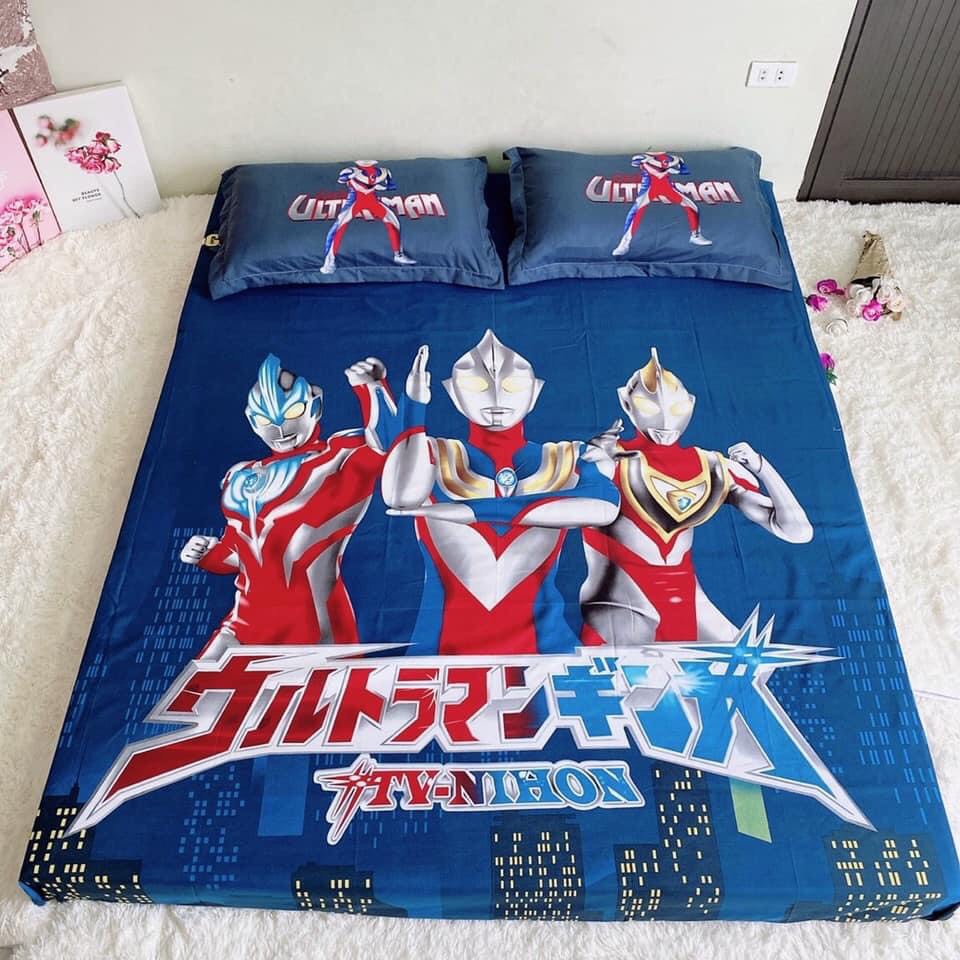 Bộ ga gối Cotton Demi cao cấp 5D cho các bé yêu, cotton mềm mại thấm hút mồ hôi tốt.