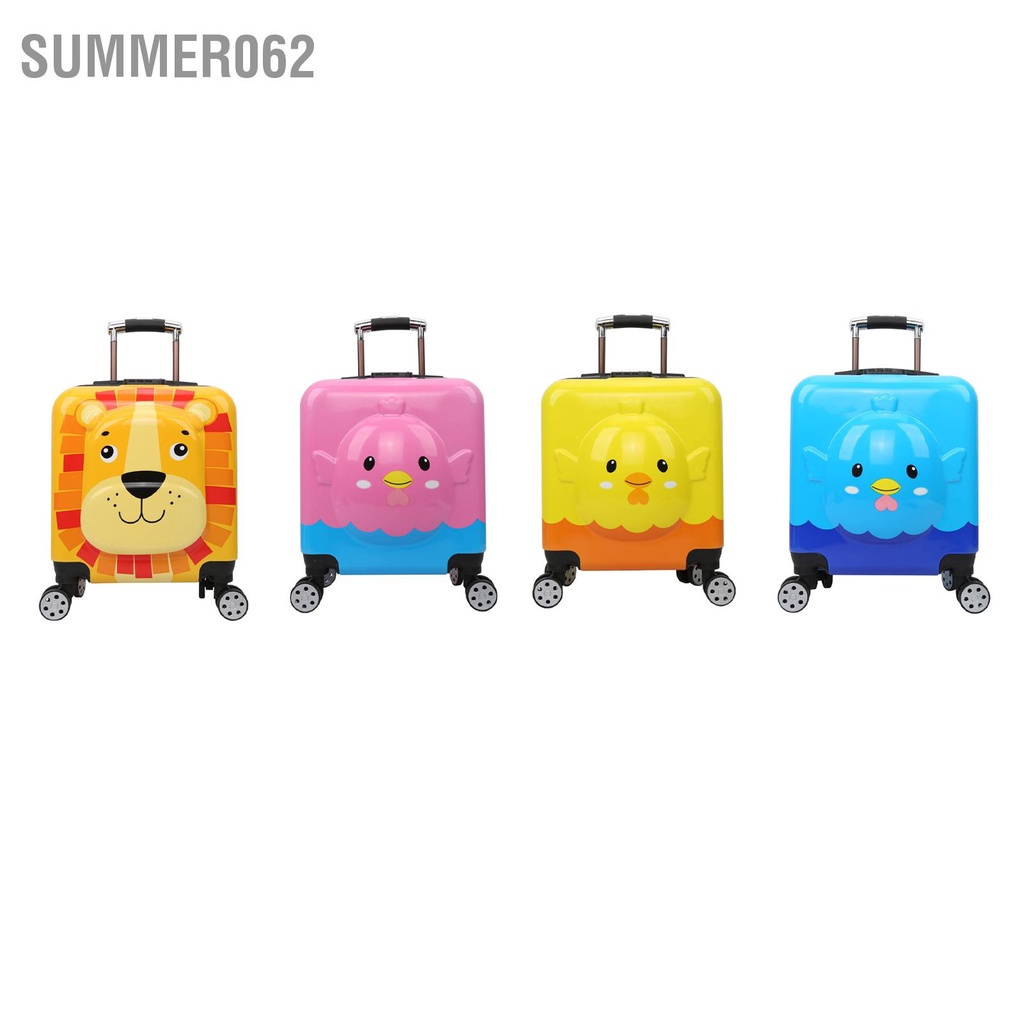 [Hàng Sẵn] Hành lý cho trẻ em Xoay 360 độ Xe đẩy Unisex Hộp đựng đồ mới biết đi với túi ngăn để du lịch 【Summer062】