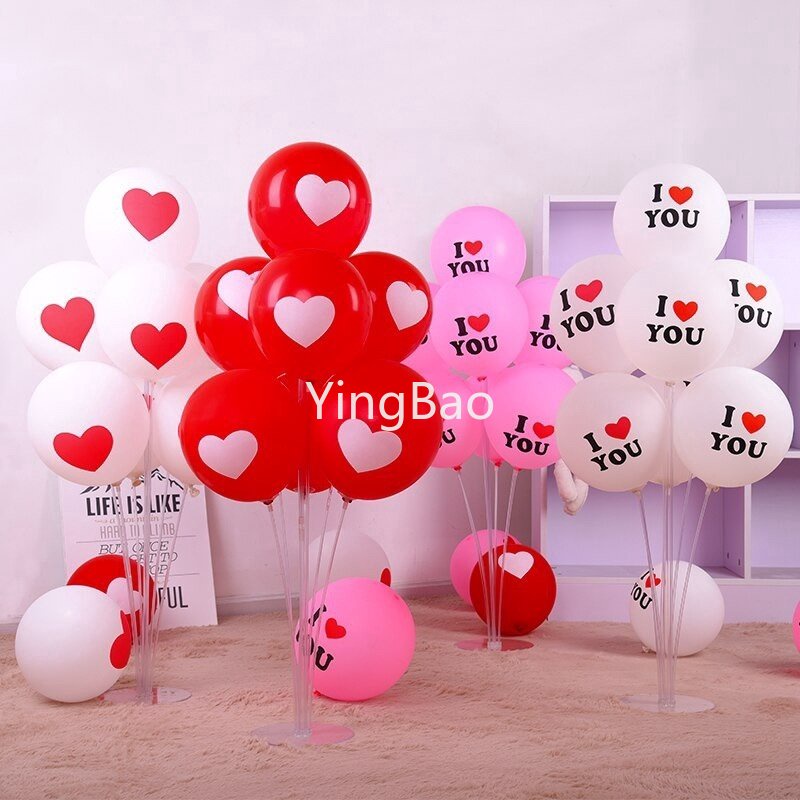 10 Bong Bóng 12 inch Hình Trái Tim Màu Trắng / Đỏ / Hồng Dùng Trang Trí Tiệc Cưới, Sinh Nhật