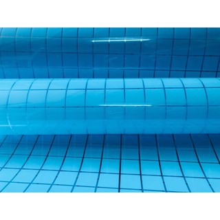 5m decal dán kính ô vuông xanh dương có sẵn keo BINBIN DK26