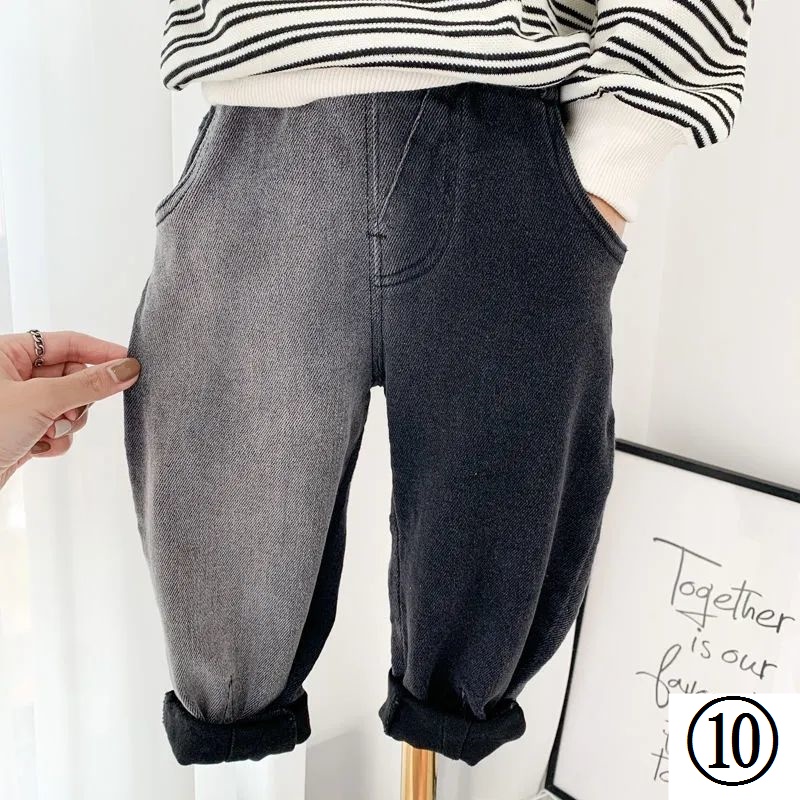 Quần Jean Lót Lông Cừu Thời Trang Mùa Đông Mới 2022 Dành Cho Bé Trai