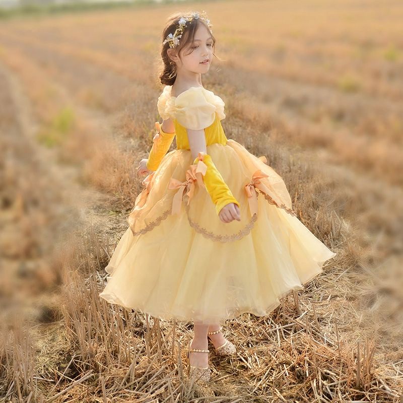Đầm Hóa Trang Công Chúa Bạch Tuyết Aisha Sofia Kiểu Phương Tây Dễ Thương Cho Bé Gái