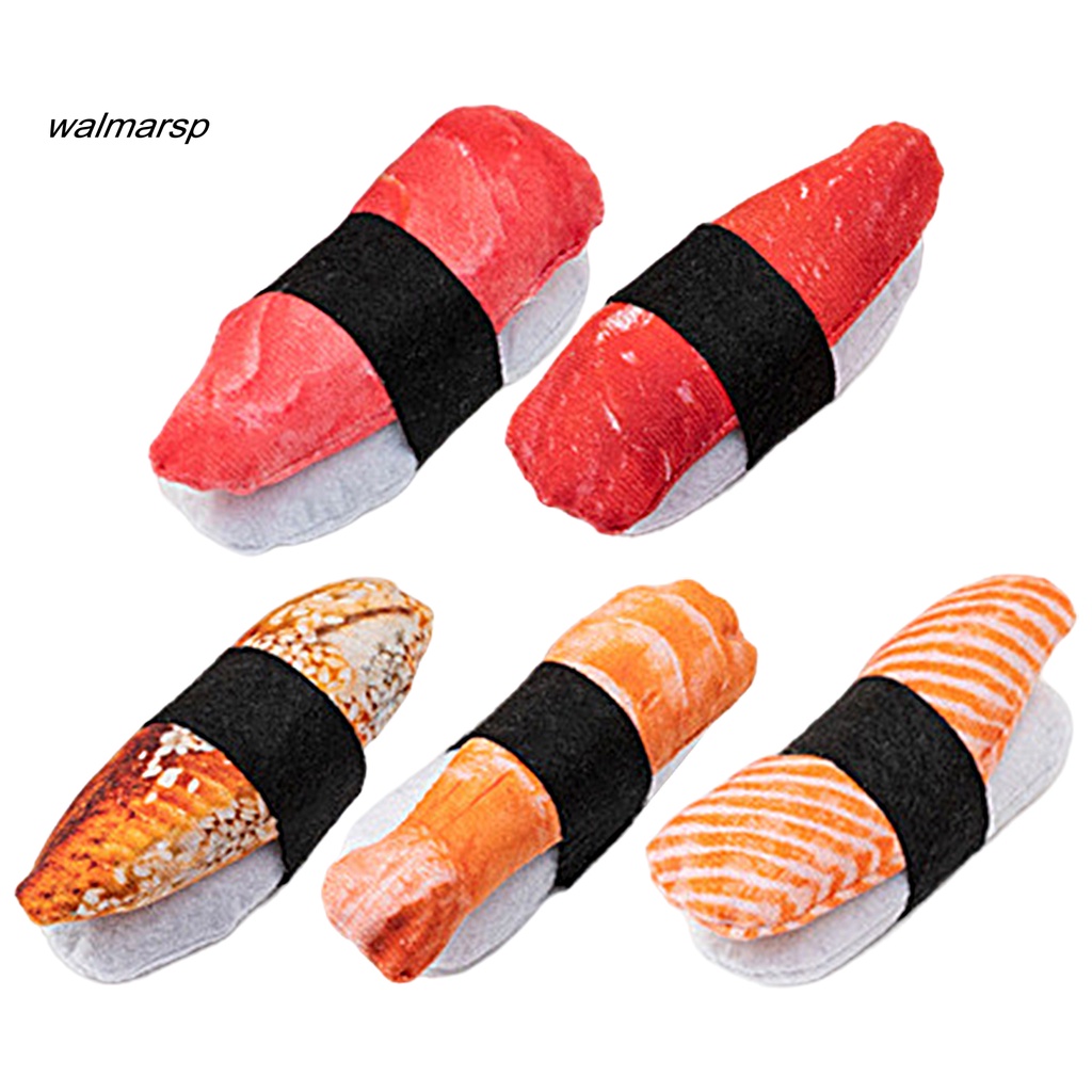 Đồ Chơi Nhồi Bông Hình Sushi Chống Trầy Tự Nhiên Cho Mèo Cưng