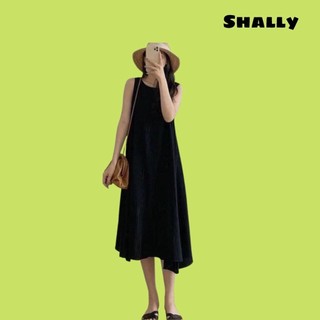 Váy maxi dáng suông sát nách chất đũi nhiều màu - SL14