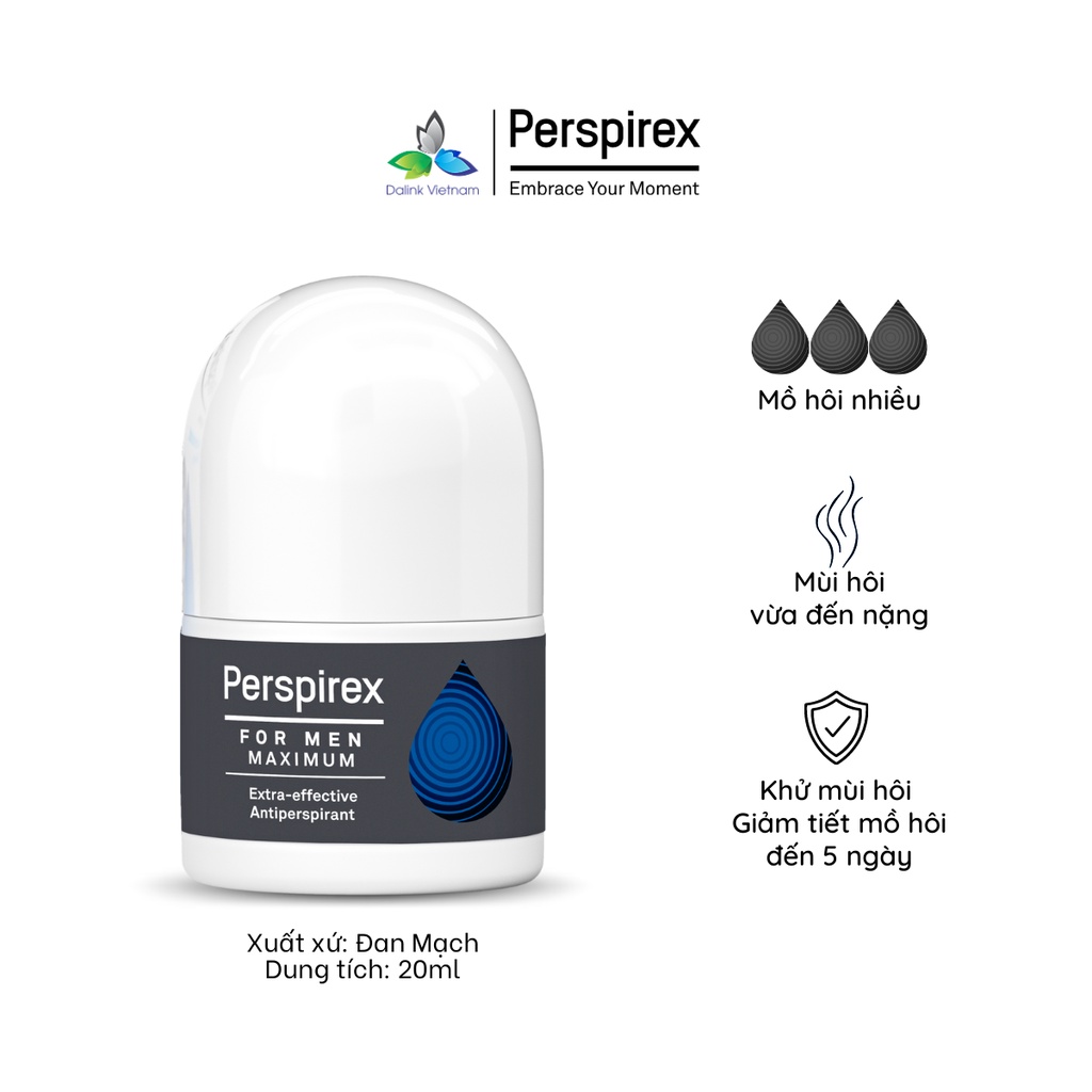 Perspirex for men Maximum – Lăn khử mùi và ngăn tiết mồ hôi cho nam (loại Mạnh)
