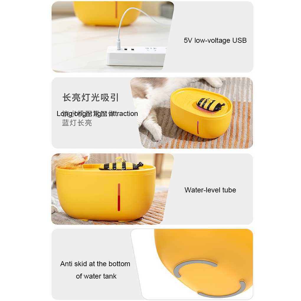 Đài Phun Nước Dung Tích 2L Cho Thú Cưng Tiếng Ồn Thấp