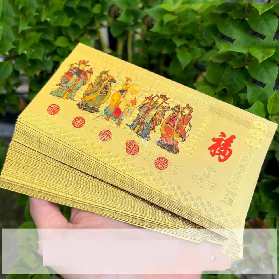 Tiền Plastic Mạ Vàng Ngũ Phúc, Lì Xì Tặng Tết 2023 Rất Đẹp Và Ý Nghĩa