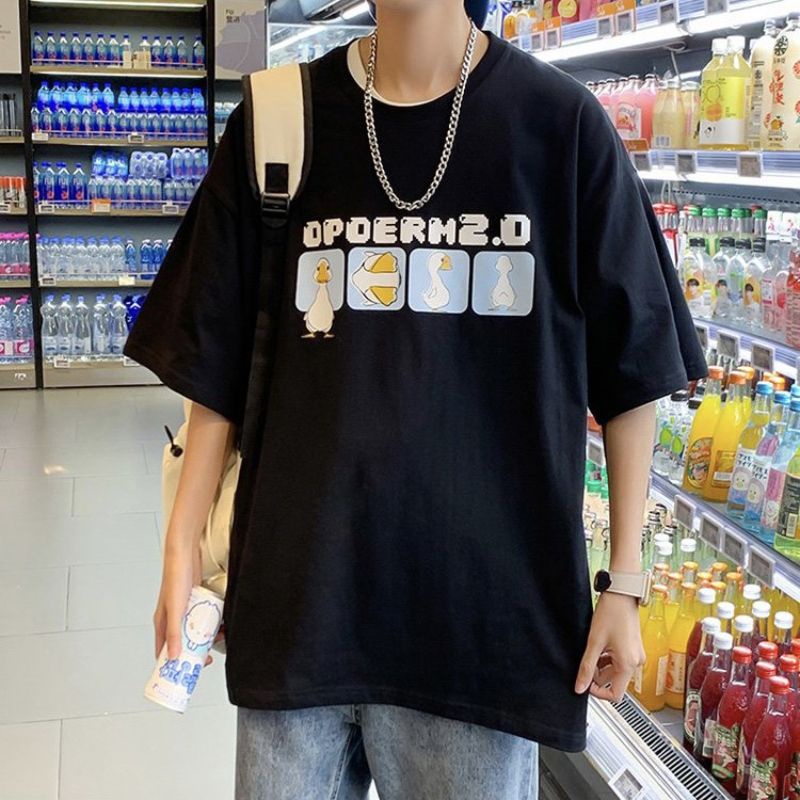 Áo thun tay lỡ unisex vịt OPDERM 2.0