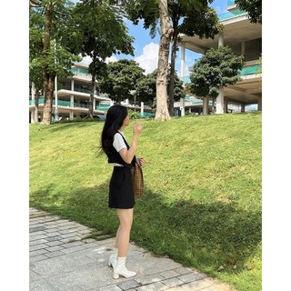 Áo Gile Croptop RUCHAN