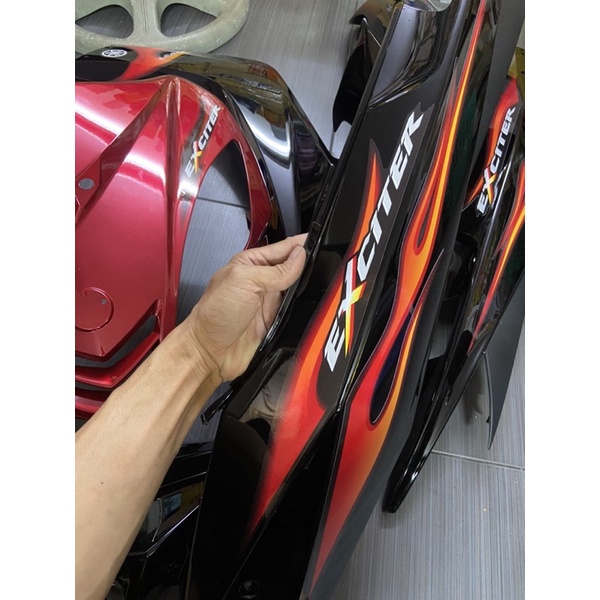Dàn áo exciter 2006-2010 bản 2007 đỏ đen kèm tem sẵn