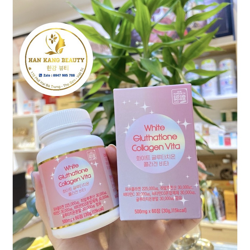 { HÀNG CHUẨN }Viên Uống Trắng Da Tổng Hợp White Glutathione Collagen Vita ( 60 viên )