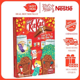 Bánh xốp phủ sôcôla sữa nestlé kitkat 204g