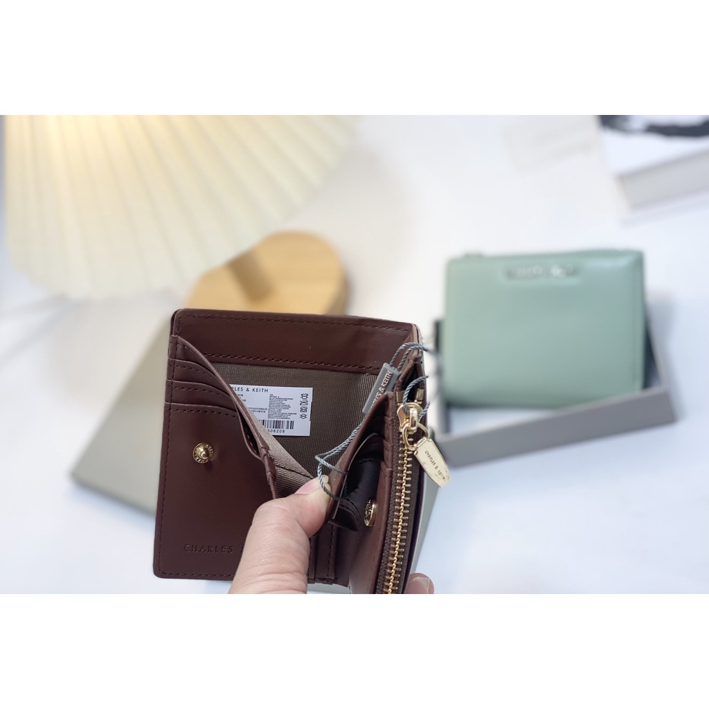 VÍ NỮ CNK MINI CÓ KHÓA KÉO BÊN HÔNG BÓP NGẮN CNK HOT TREND 10 CM FULLBOX SMANO BAGS HỎA TỐC