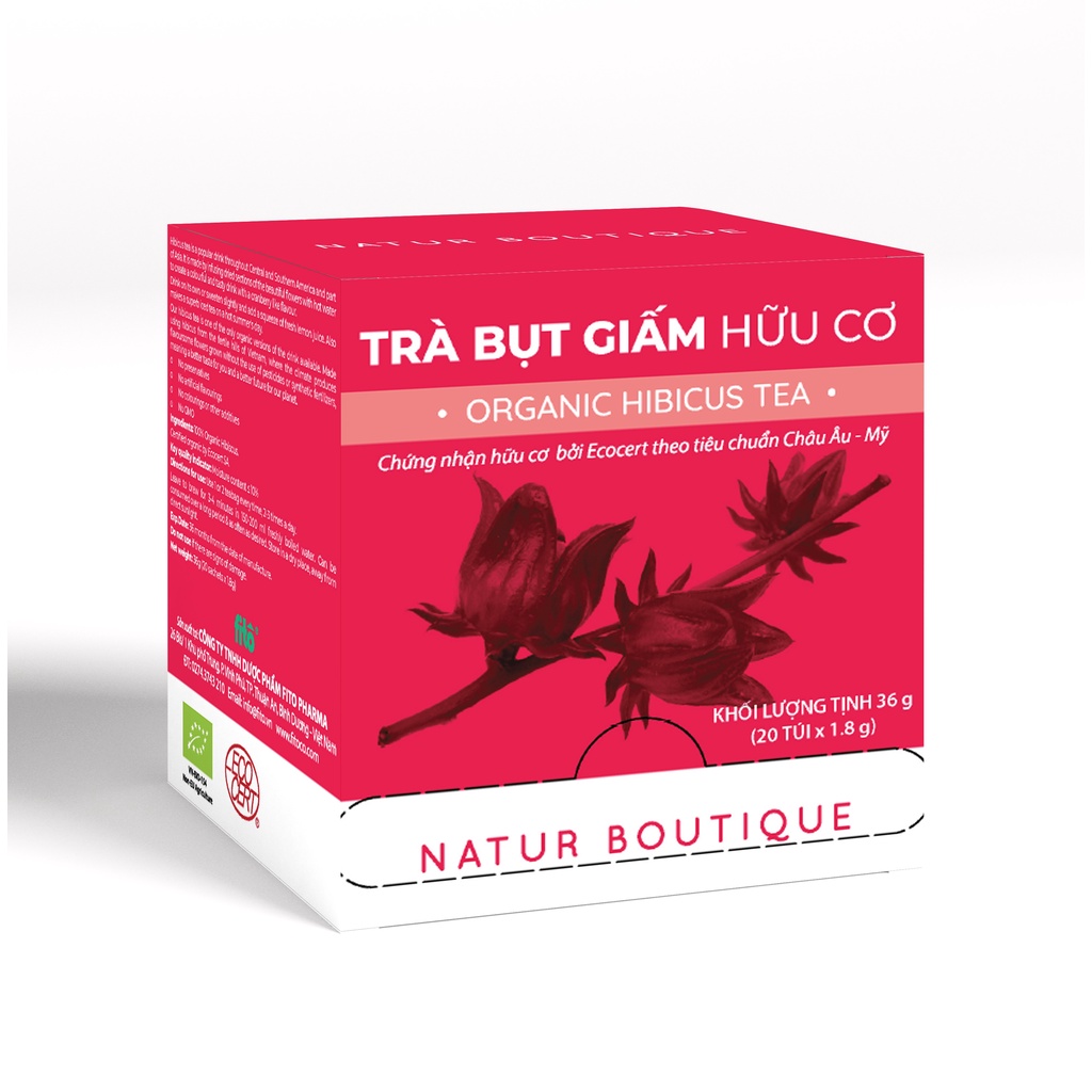 Trà bụt giấm hữu cơ - Organic Hibiscus Tea (20 Teabags)