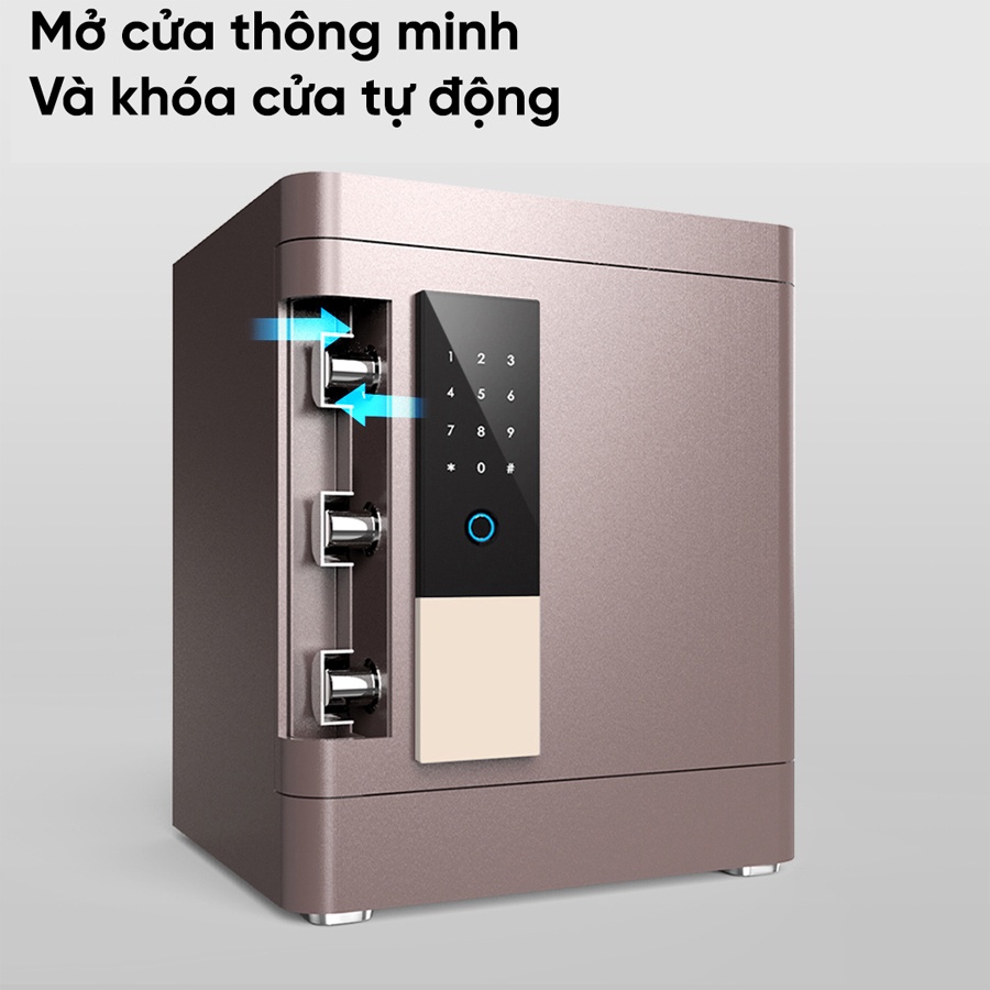 Két Sắt Cao Cấp, Két Sắt Điện Tử Thông Minh Khóa Vân Tay Khóa Sô Cảm Ứng 1 Chạm Hiện Đại Sang Trọng Gia Đình Văn Phòng