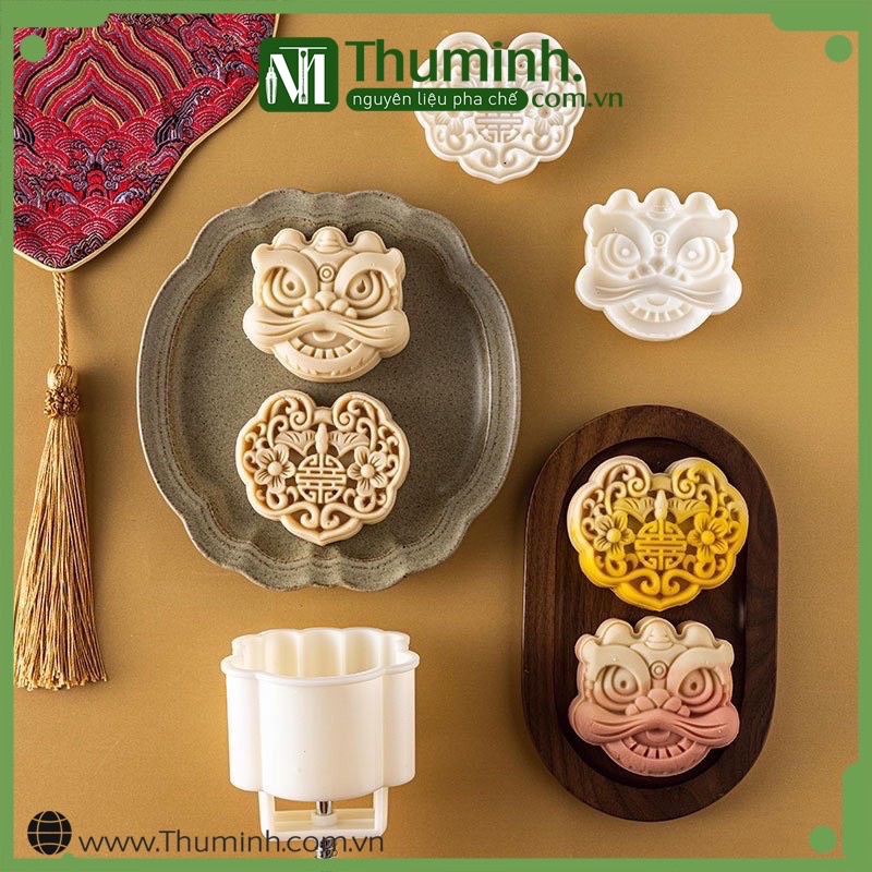 Khuôn Trung Thu Lò Xo 1 Mặt Kì Lân 150g