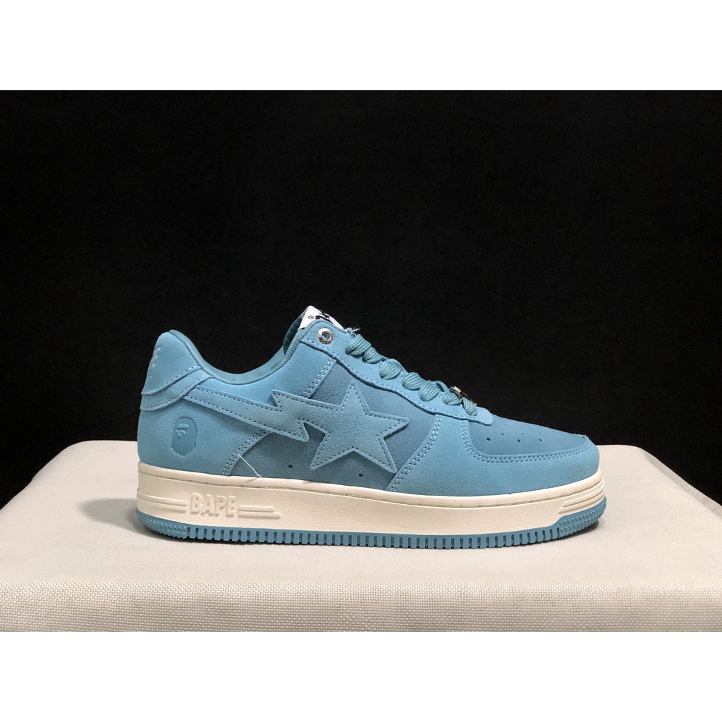 Giày Sneaker Bape STA Thời Trang Thường Ngày Cho Nam Và Nữ Morandi Visual Effect Blue