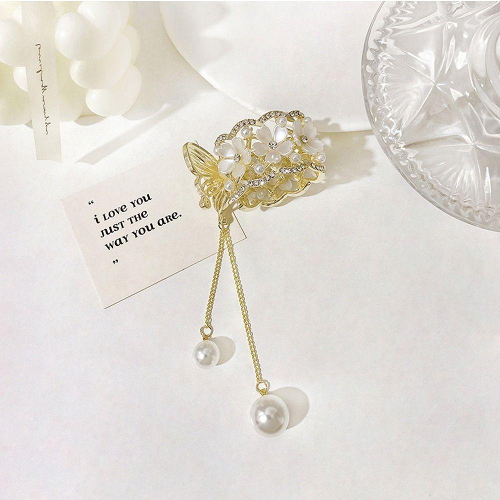 ANEMONE Kẹp Tóc Hình Cá Mập Đính Đá Phong Cách Hàn Quốc Cho Nữ