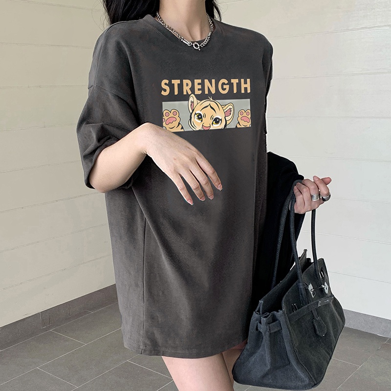 NRVP Áo Thun 100% Cotton Tay Ngắn Dáng Rộng