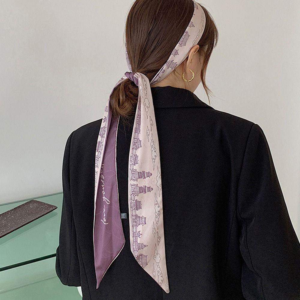 Khăn Quàng Cổ / Cà Vạt Lụa Satin 26Ede In Họa Tiết Phong Cách Trung Hoa Cổ Điển