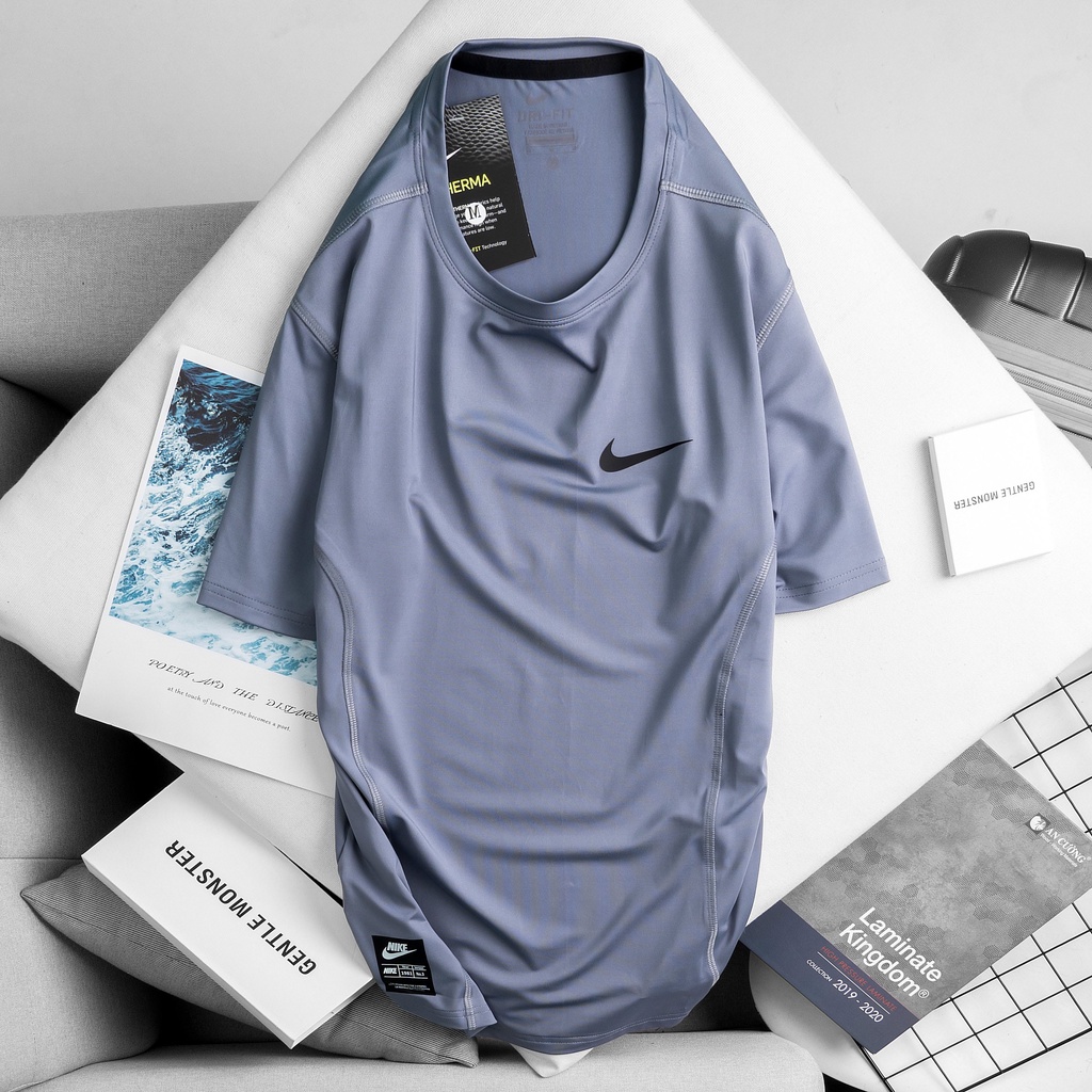 Áo thun thể thao nam, áo thun nam chất liệu thun poly co giãn 4 chiều mặc mát thích hợp với tập gym chạy bộ A39.