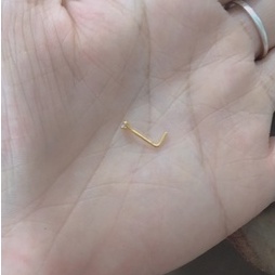 Khuyên mũi cao cấp v18k kim cương moissanite