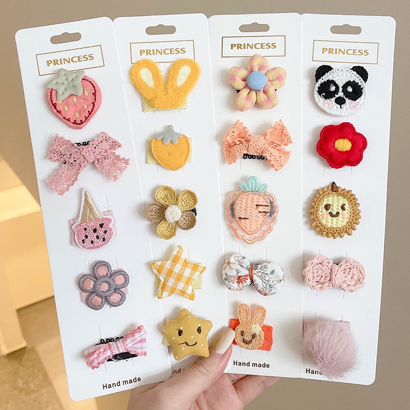 Set 5 Kẹp Tóc Dễ Thương Cho Bé Gái
