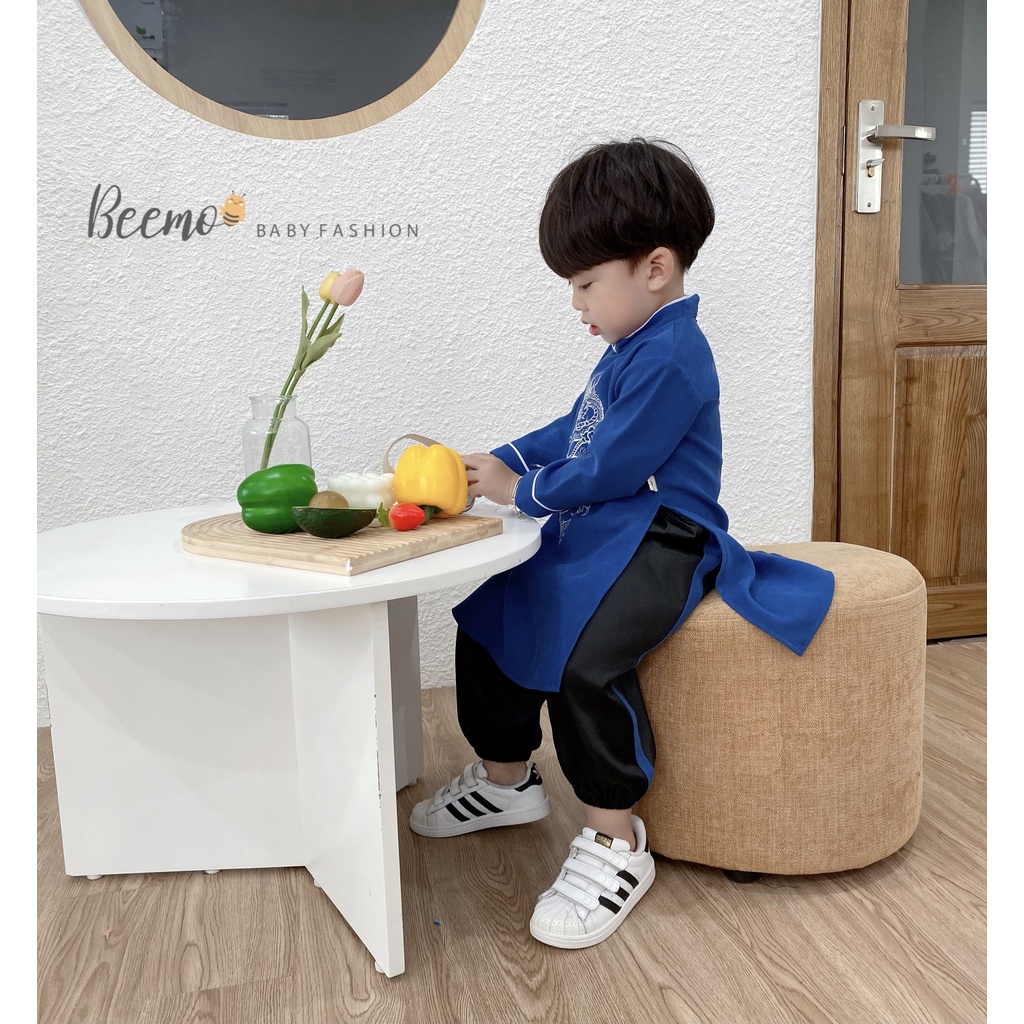 Áo dài Tết thêu rồng bé trai