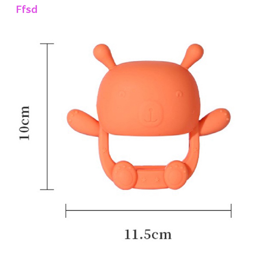 Găng Tay Silicone Hình Gấu Chống Rách Cho Bé ​Đồ Chơi Gậy Ngậm Mát Xa Chống Cắn Chuyên Dùng Cho Bé Mọc Răng