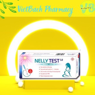 Que thử thai Nelly test phát hiện thai sớm chính xác cao  bản 5.0 (che tên)