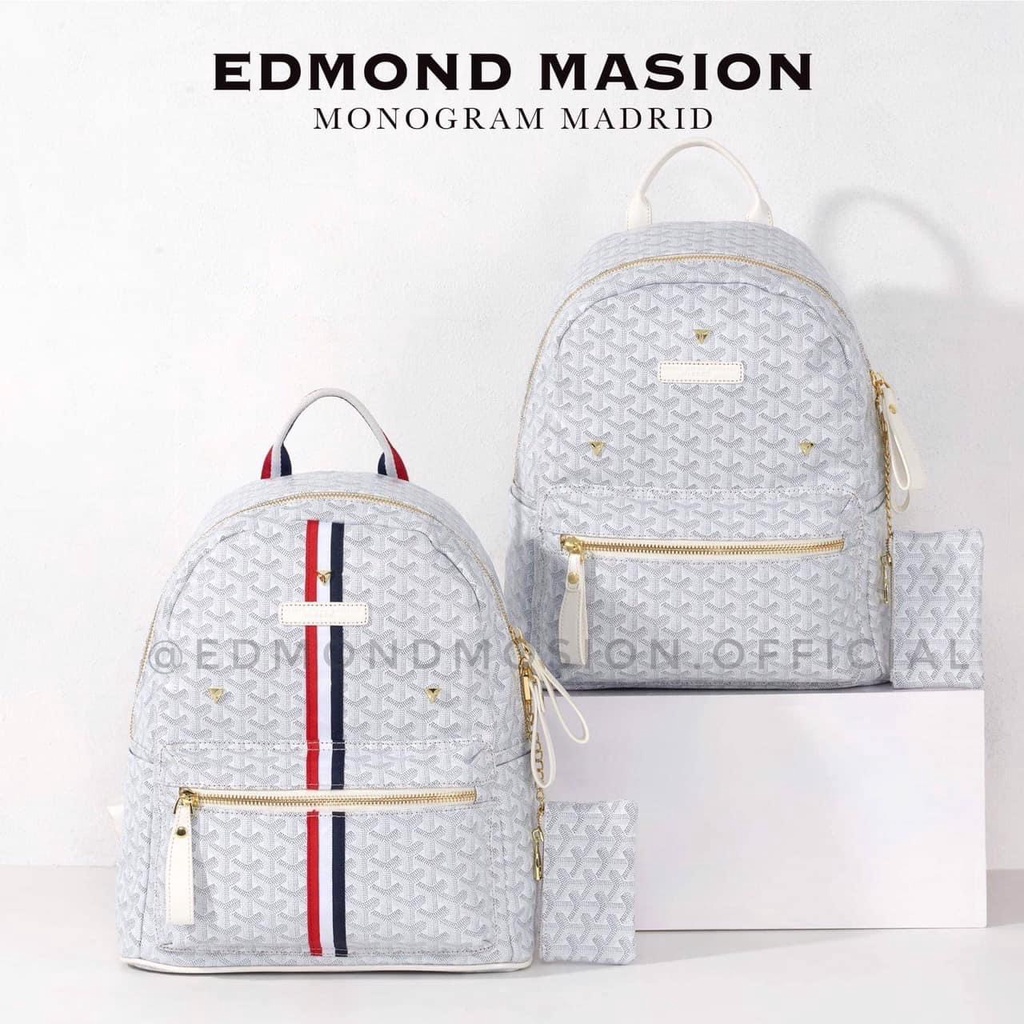 [CHÍNH HÃNG] Balo Edmond Maison Monogram Đầy Đủ Phụ Kiện Tặng Kèm Ví Và Túi Đựng Thẻ