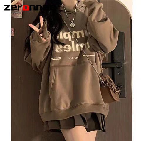 Bộ Áo Hoodie + Chân Váy Xếp Ly Đơn Giản Thời Trang Thu Đông 2023