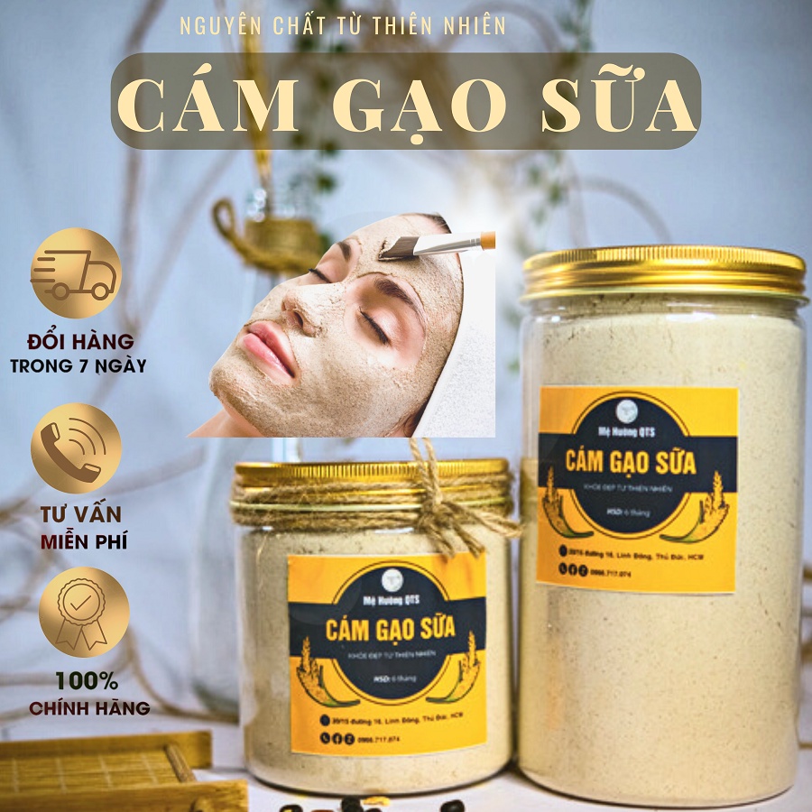 Bột cám gạo tươi sữa nguyên chất nhà làm tắm trắng đắp mặt làm đẹp MỆ HƯỜNG QUẢNG TRỊ SHOP 100gram