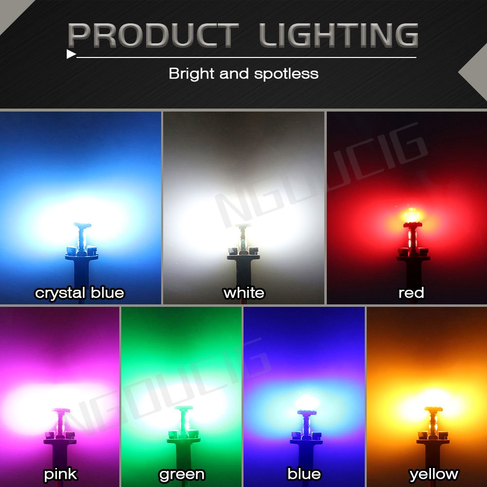 Bóng Đèn LED T10 W5W WY5W 194 168 501 Ánh Sáng Trắng Chất Lượng Cao Cho Xe Mô Tô