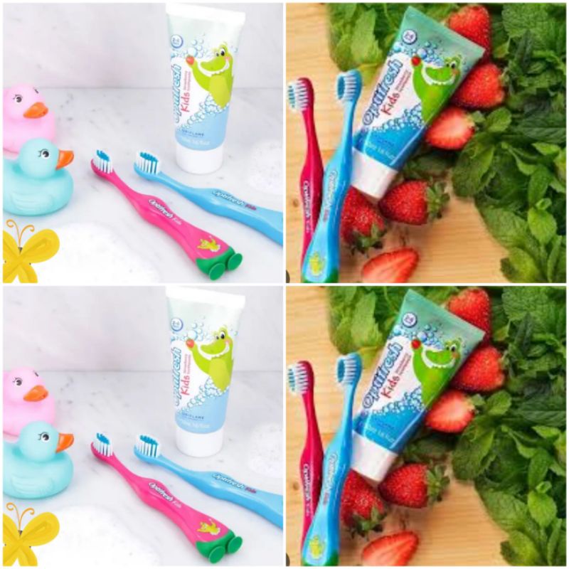 31133 Kem đánh răng trẻ em Op.ti.fresh hương dâu HSD 1/2024