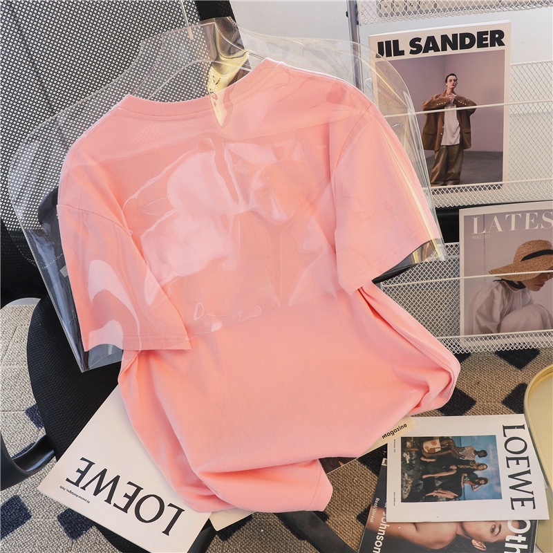 NRVP Áo Thun 100% Cotton Tay Ngắn Dáng Rộng