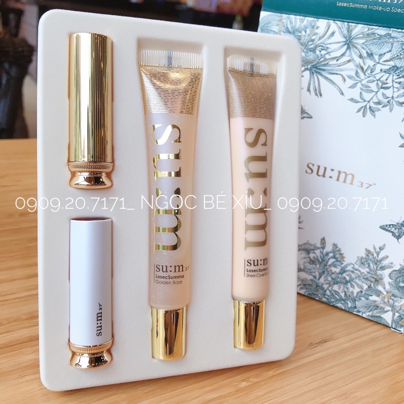 Set kem lót kem nền và son môi dòng sumlosec mới