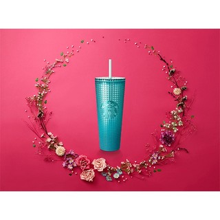 Ly starbucks cold cup 24oz blue grid