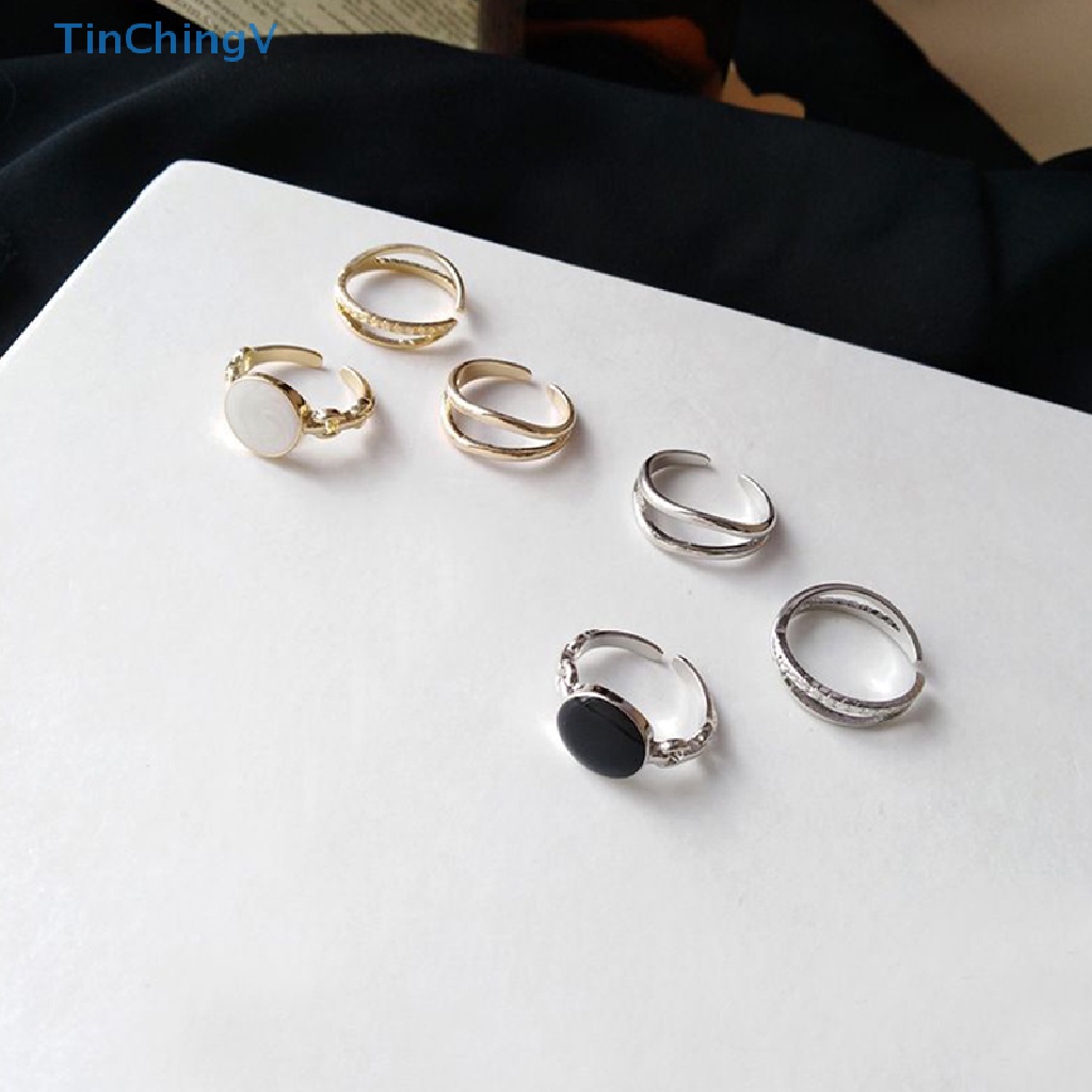 [TinChingV] Nhẫn Hở Màu Bạc Bóng Hình Oval Thời Trang Cho Nữ [Mới]