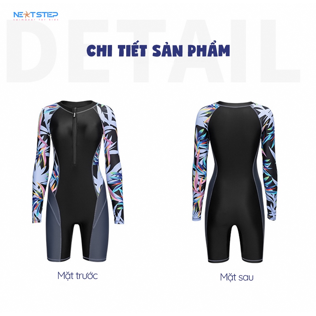 Đồ bơi nữ, đồ tắm biển, đồ bơi một mảnh | dài tay chuyên nghiệp chống nắng kín đáo cho bạn gái thêm tự tin khi bơi lội