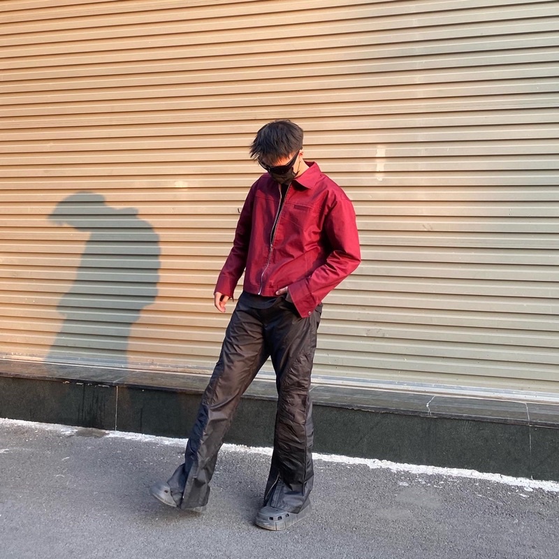 Áo khoác Kaki jacket dáng boxy 4 màu đỏ kem xám đen