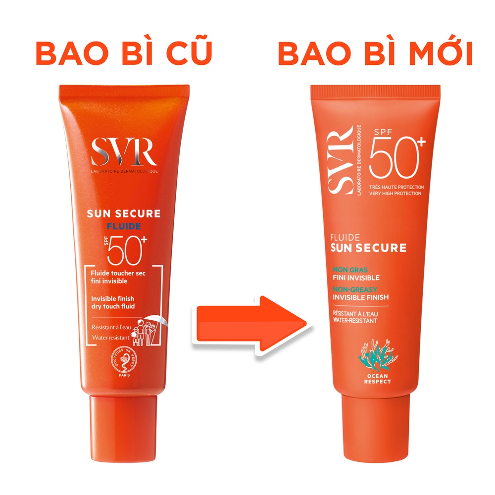 [Tem Công Ty] Kem chống nắng SVR SUN SECURE Fluide SPF50+ 50ml
